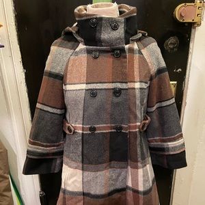 Zara Plaid Coat with hood